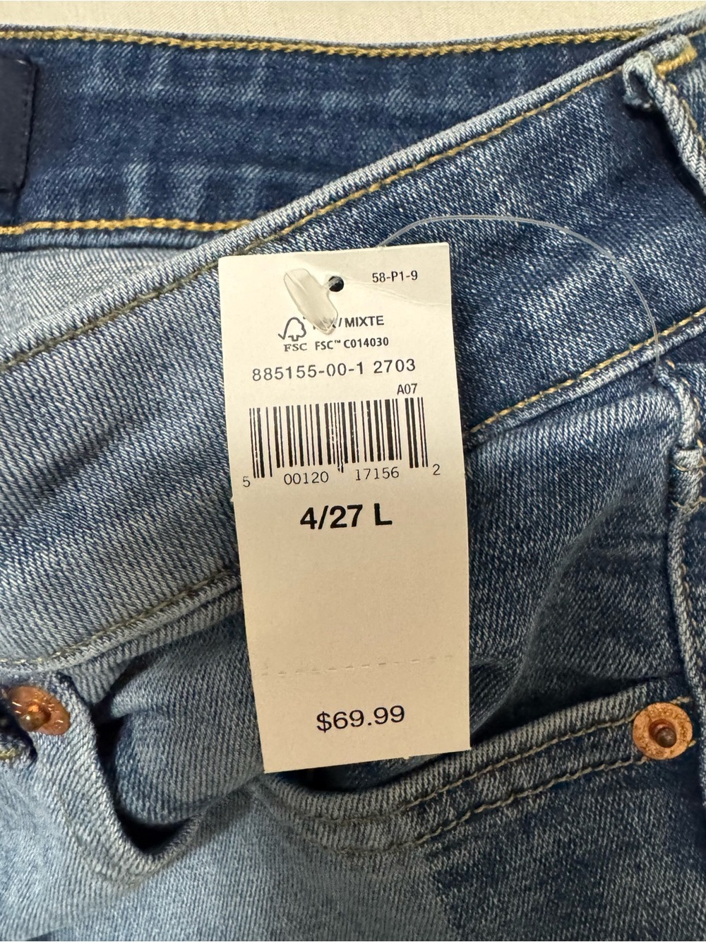 GAP Denim Two-Tone Universal Legging Super Stretch Jeans - Picture 3 of 7